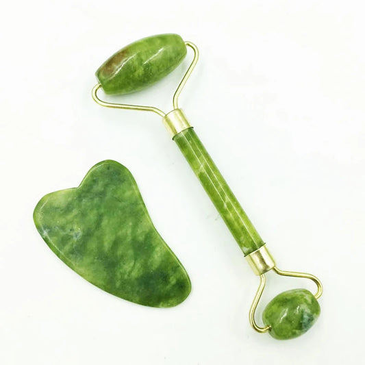 Rouleau de massage en jade naturel pour tatouage, soin des yeux et du visage
