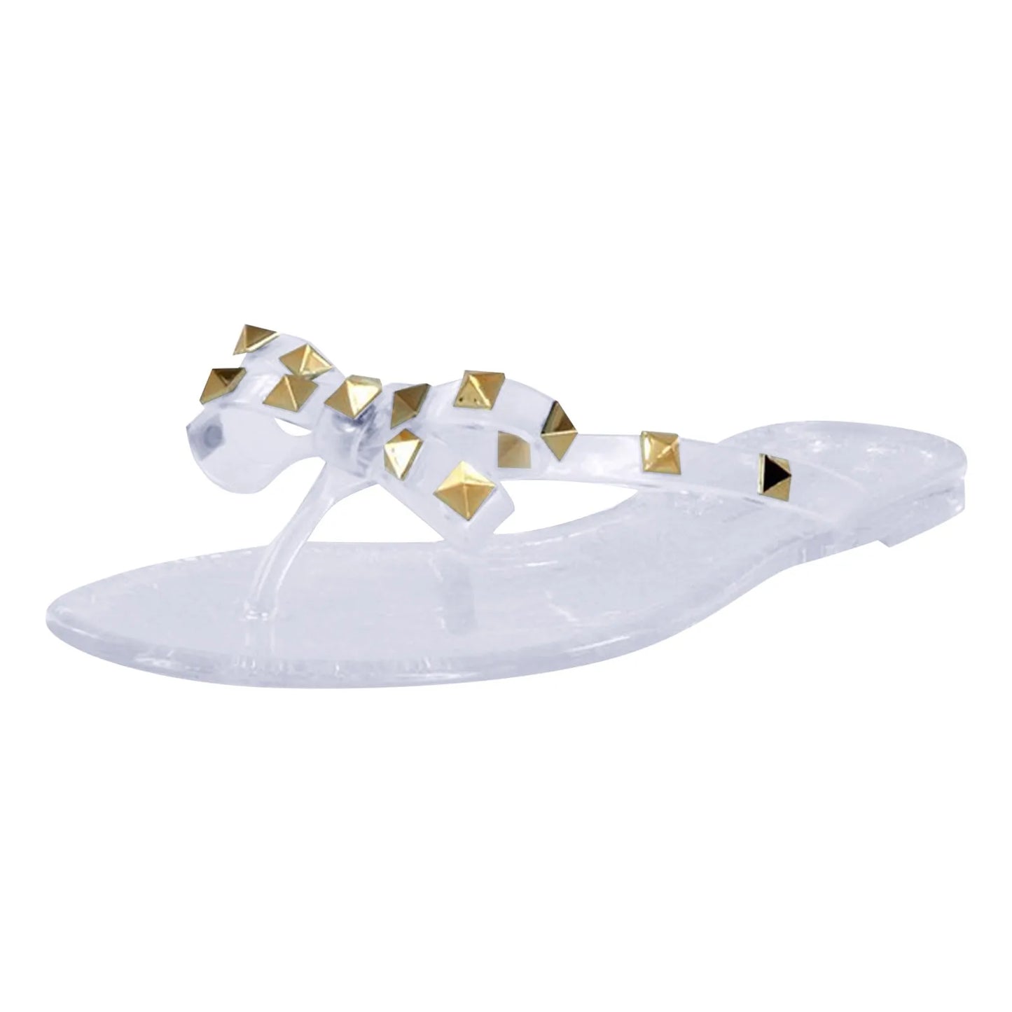 Sandales plates pour femme, tongs tendance, chaussures d'été, sandales plates à rivets, pointures 37 à 42