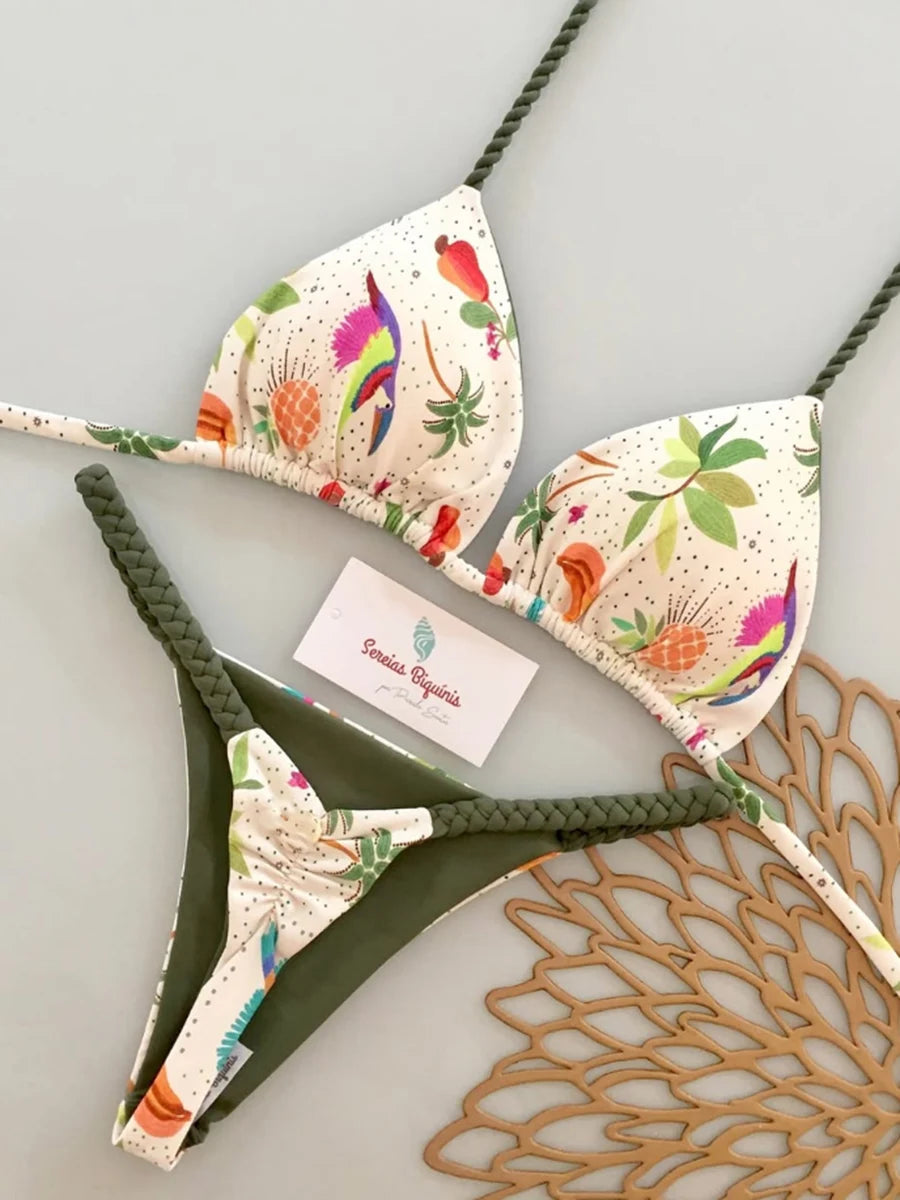 Micro-bikinis 2026 Maillot de bain femme, nouveau maillot de bain sexy, ensemble bikini dos nu, bikini brésilien, string, tenue de plage et de soirée