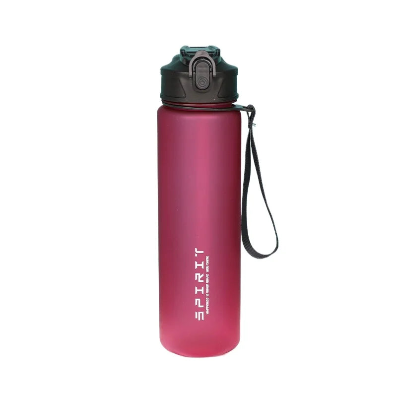 Gourde de 750 ml avec paille, indicateur de temps, grande capacité, en plastique étanche