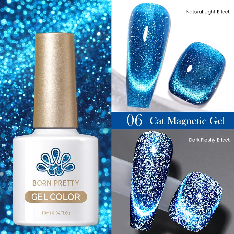BORN PRETTY 117 Couleurs Vernis à Ongles Gel Magnétique Chat 10ml Vernis Couvrance Totale Semi-Permanent Manucure Super Magnifique