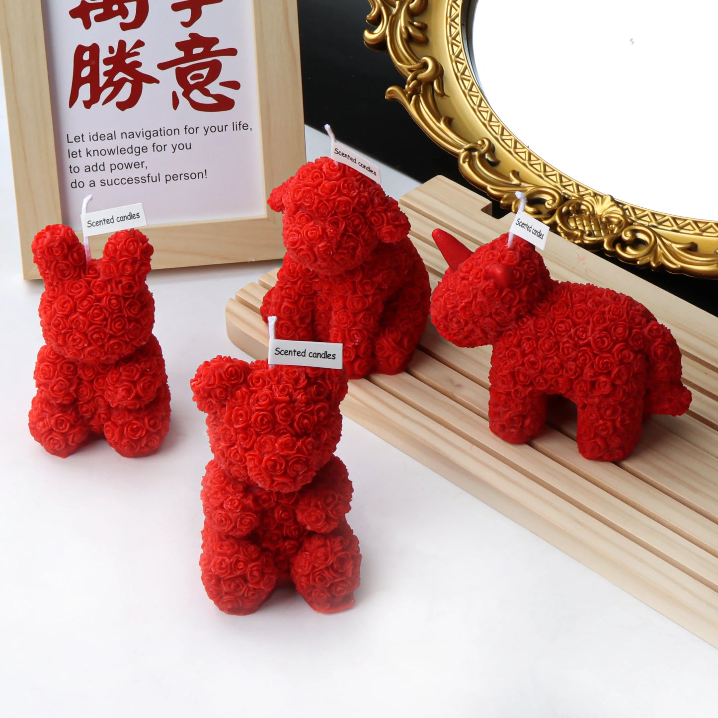 Bougie parfumée 3D Ours Lapin Mignon - Bougie Licorne Rêveuse à Faire Soi-même - Décoration - Cadeaux Faits Main - Décoration Intérieure - Cadeaux de Mariage