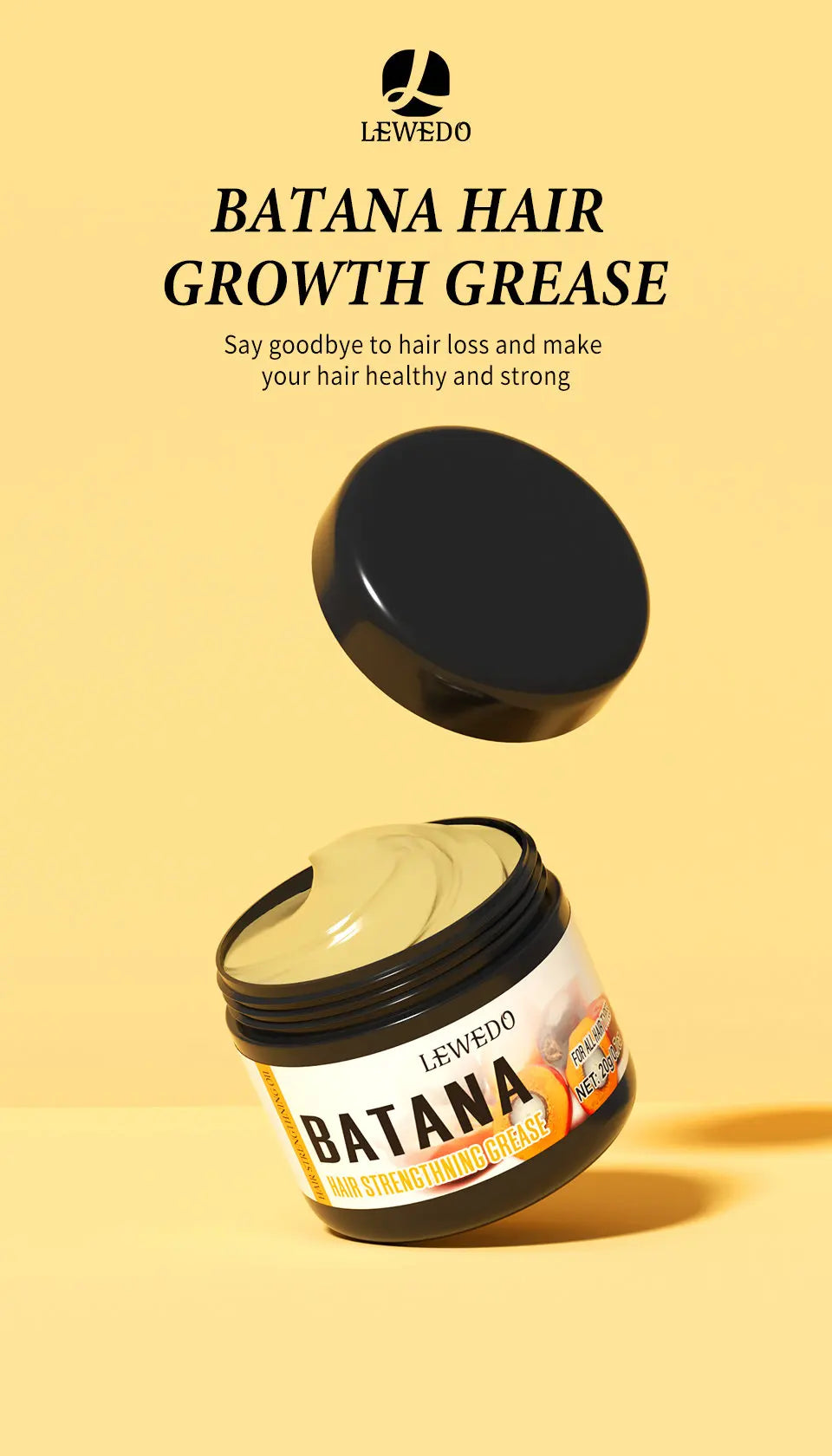 Huile capillaire 100% pure Batana pour la croissance des cheveux : soin naturel, nourrit, réduit la chute, prévient la casse et épaissit les cheveux.