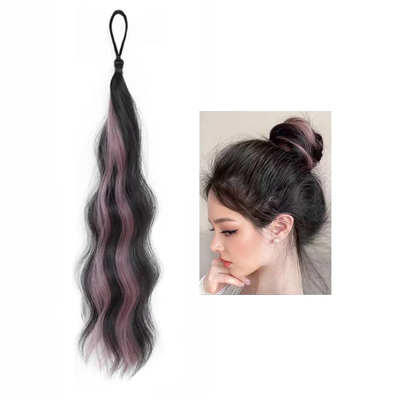 Chignon synthétique auto-enroulable, postiche pour chignon, chignon DIY pour femme, pour un effet décoiffé.