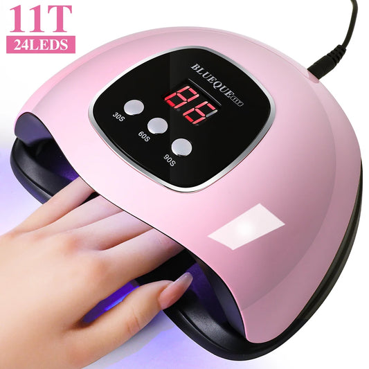 Lampe UV professionnelle LIMEGIRL pour manucure et séchage de vernis à ongles, 24 LED, avec câble USB.