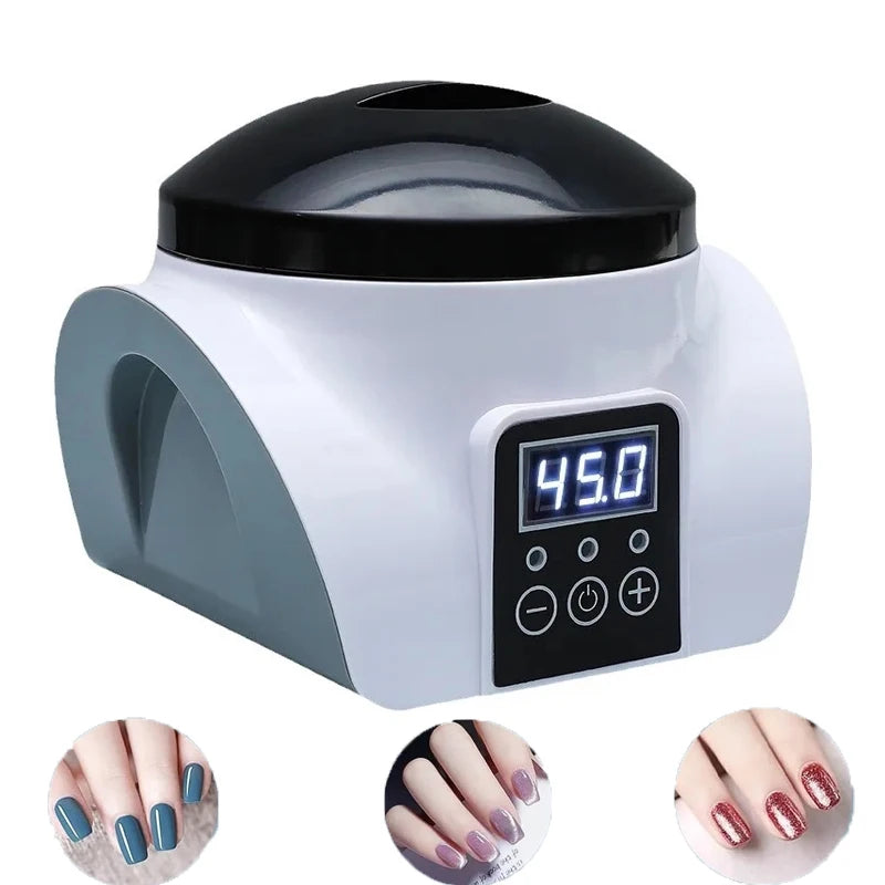 Dissolvant électrique à vapeur pour vernis gel, outil de retrait d'armure, boîte de retrait de vernis acrylique, outils pour ongles, dissolvant pour ongles à domicile ou en salon de beauté.