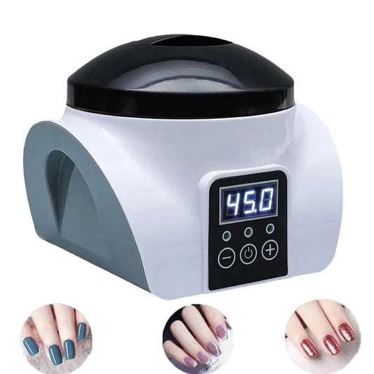 Dissolvant électrique à vapeur pour vernis gel, outil de retrait d'armure, boîte de retrait de vernis acrylique, outils pour ongles, dissolvant pour ongles à domicile ou en salon de beauté.
