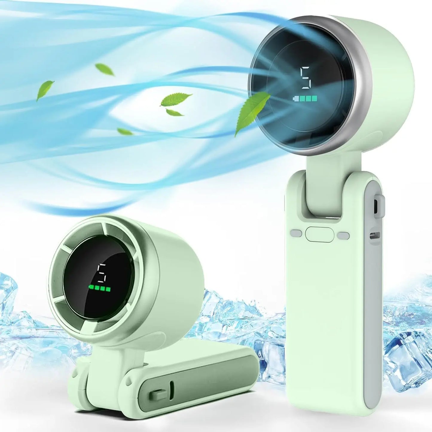 Ventilateur 3 en 1, 5 vitesses, batterie lithium rechargeable 3600 mAh, chargement USB, mini ventilateur de voyage