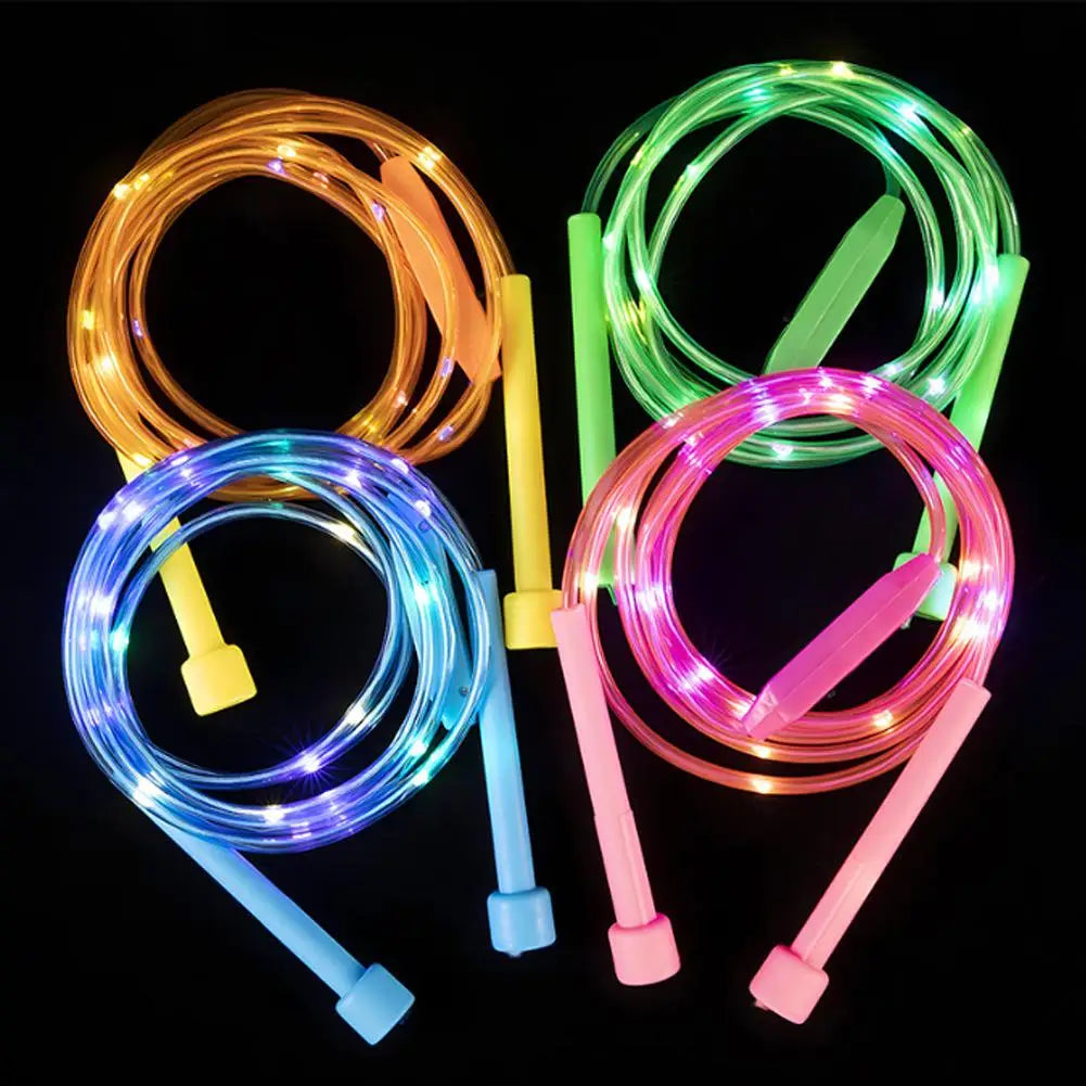 Corde à sauter lumineuse en plastique pour enfants, corde à sauter colorée pour élèves