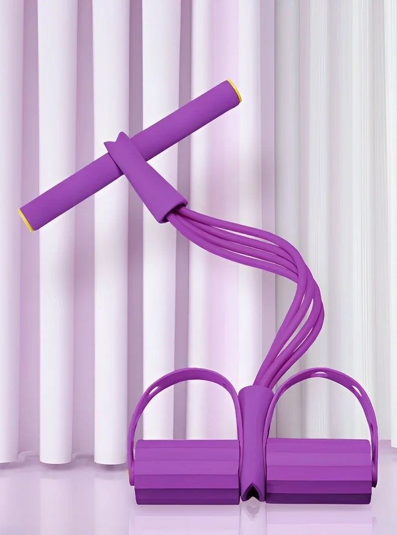 Tendeur de pédale à quatre tubes, équipement de fitness multifonctionnel pour la maison, corde élastique de tension pour le yoga et le renforcement abdominal