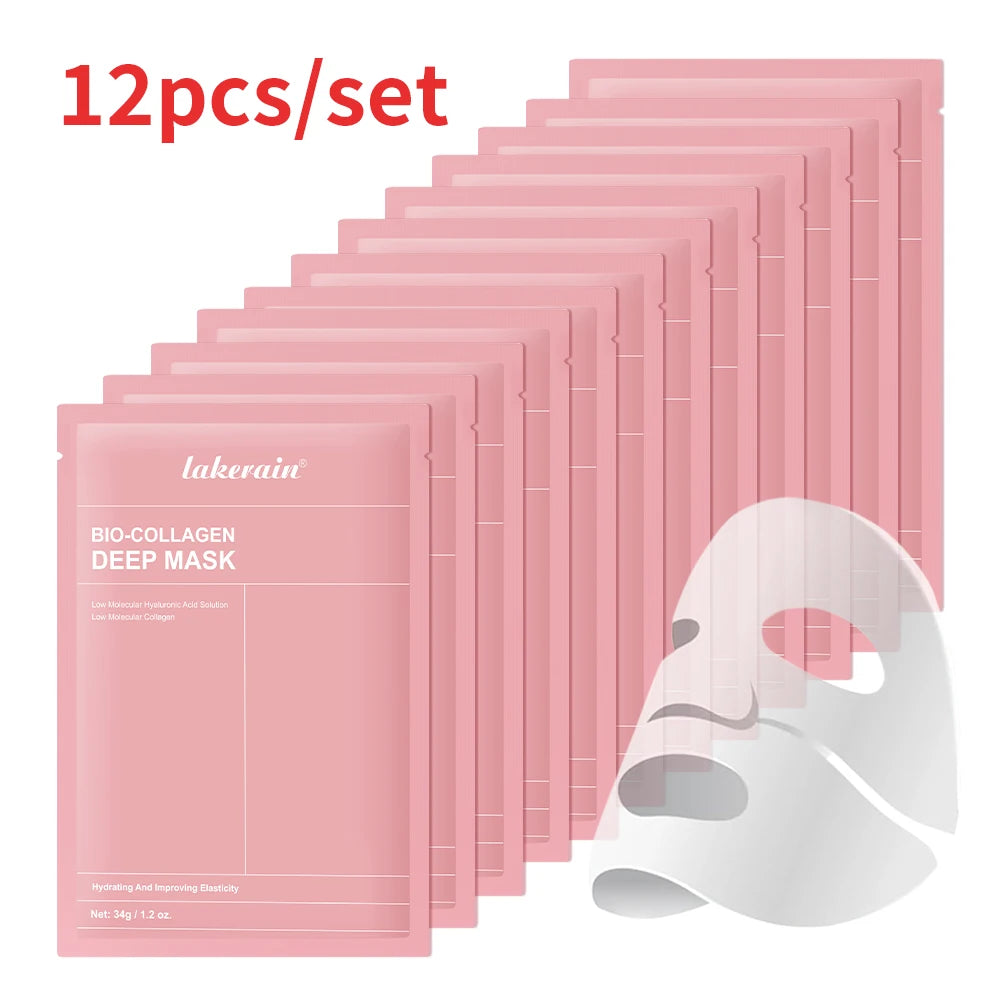 Masque visage bio-collagène en profondeur - Réduit les pores - Hydratation intense - Soin de nuit - Hydratation, fraîcheur et éclat