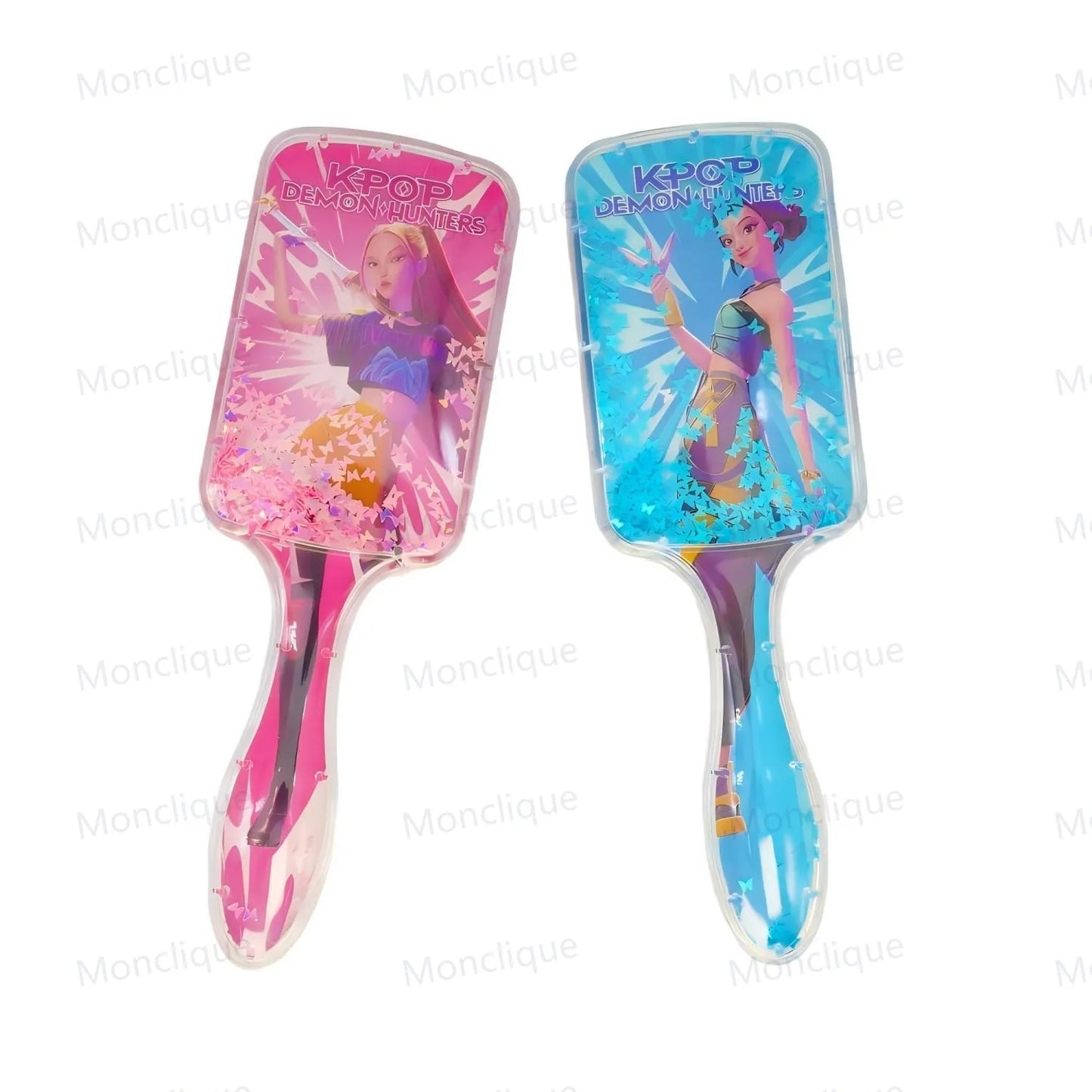 1/4 peignes K-Pop Demon Hunters, série anime, peigne de massage à coussin d'air périphérique, cadeau pour enfants, filles et étudiantes, idéal pour les fans.