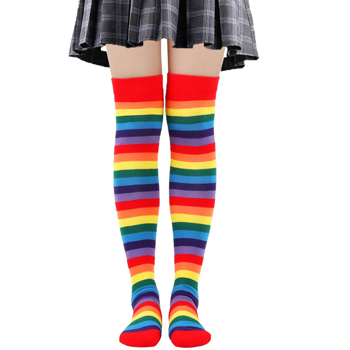 1/6 paires de bas rayés pour femmes, chaussettes hautes japonaises tendance, chaussettes fines et chaudes à rayures noires et blanches