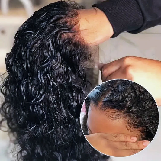 Perruque 100% cheveux humains bouclés sans colle, perruque frontale en dentelle HD 13x6, style Jerry Burmese, coupe courte au carré, prête à porter.