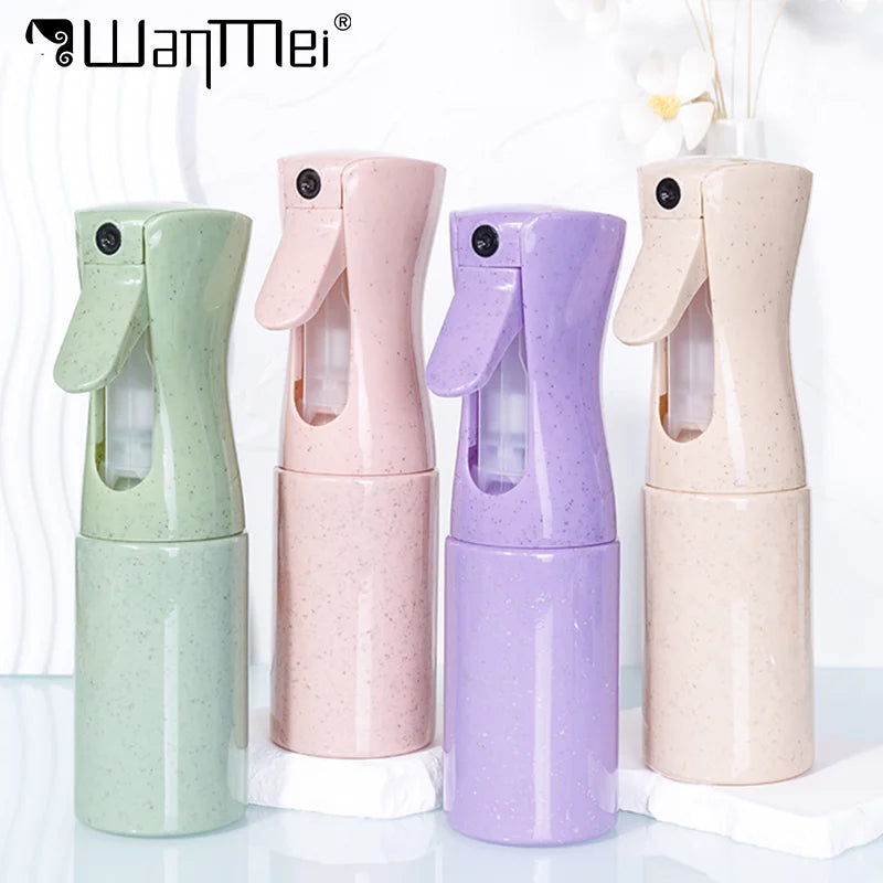 1 flacon pulvérisateur de 200 ml en paille de blé, rechargeable, pour shampoing,  autres usages en salon de coiffure.