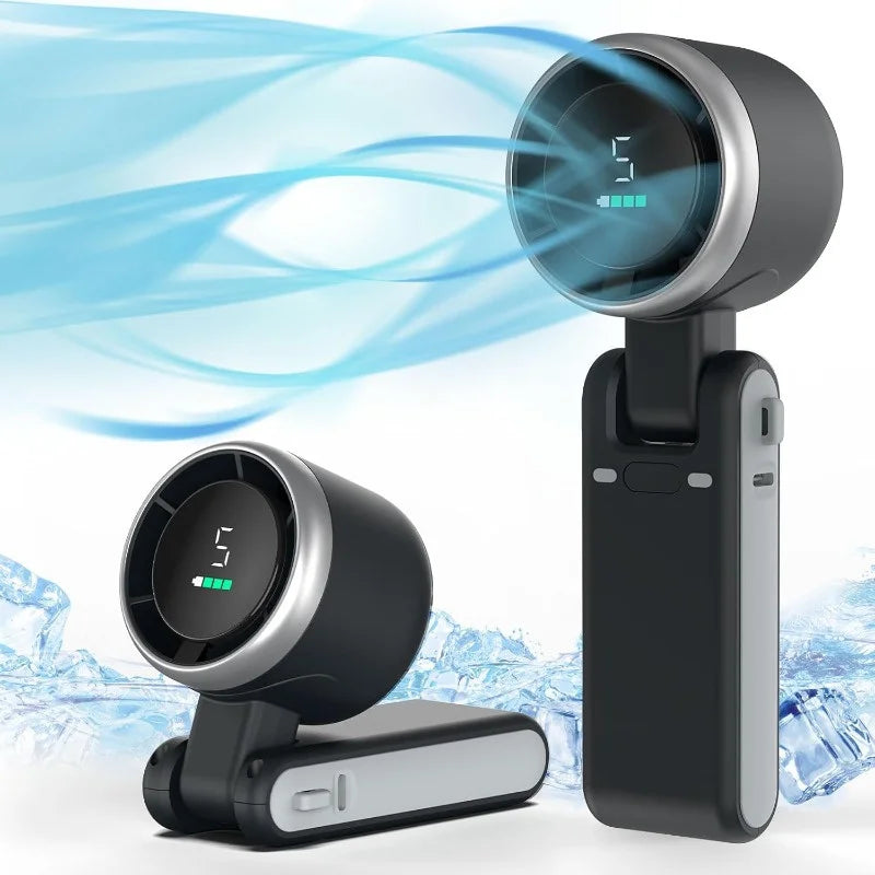 Ventilateur 3 en 1, 5 vitesses, batterie lithium rechargeable 3600 mAh, chargement USB, mini ventilateur de voyage