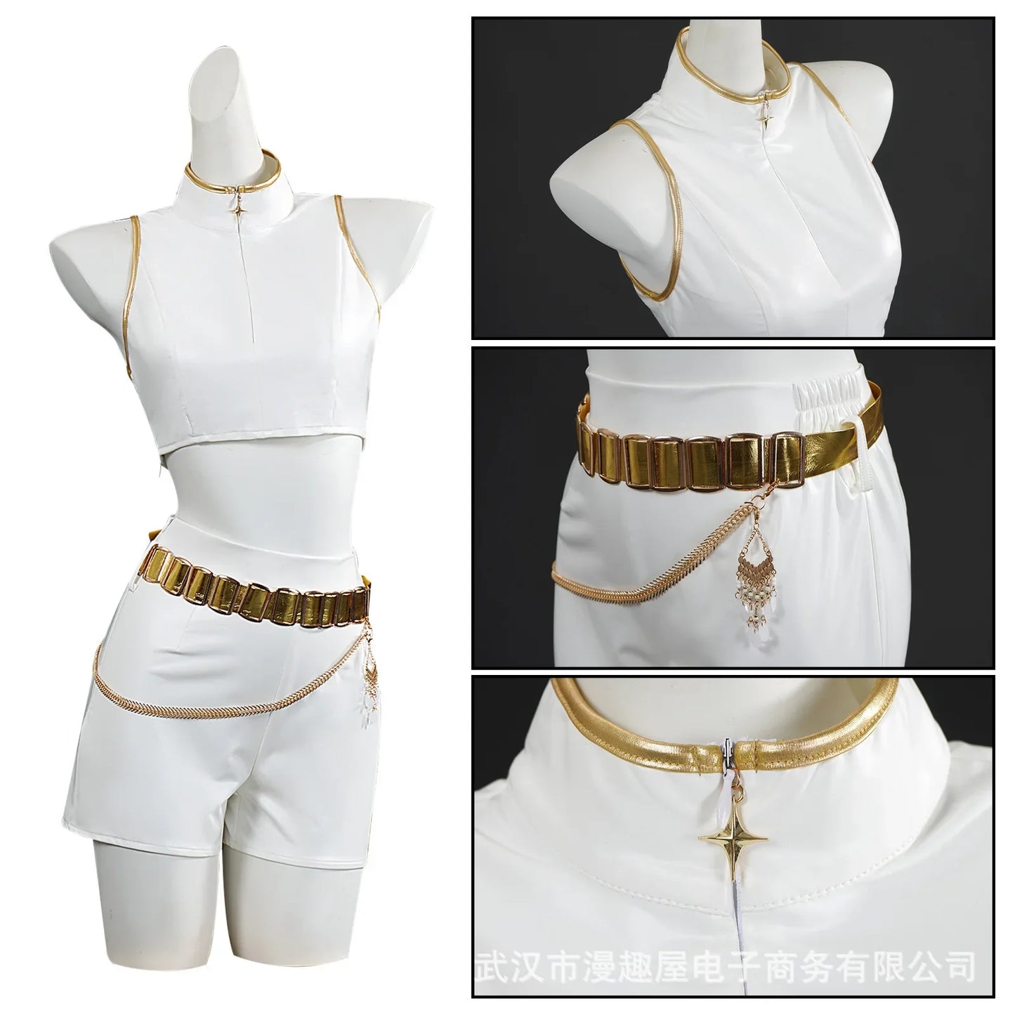 Costume de cosplay pailleté pour enfants K-Pop Demon Hunters Rumi Zoey Mira, uniforme blanc, tenue Huntrix pour filles,
