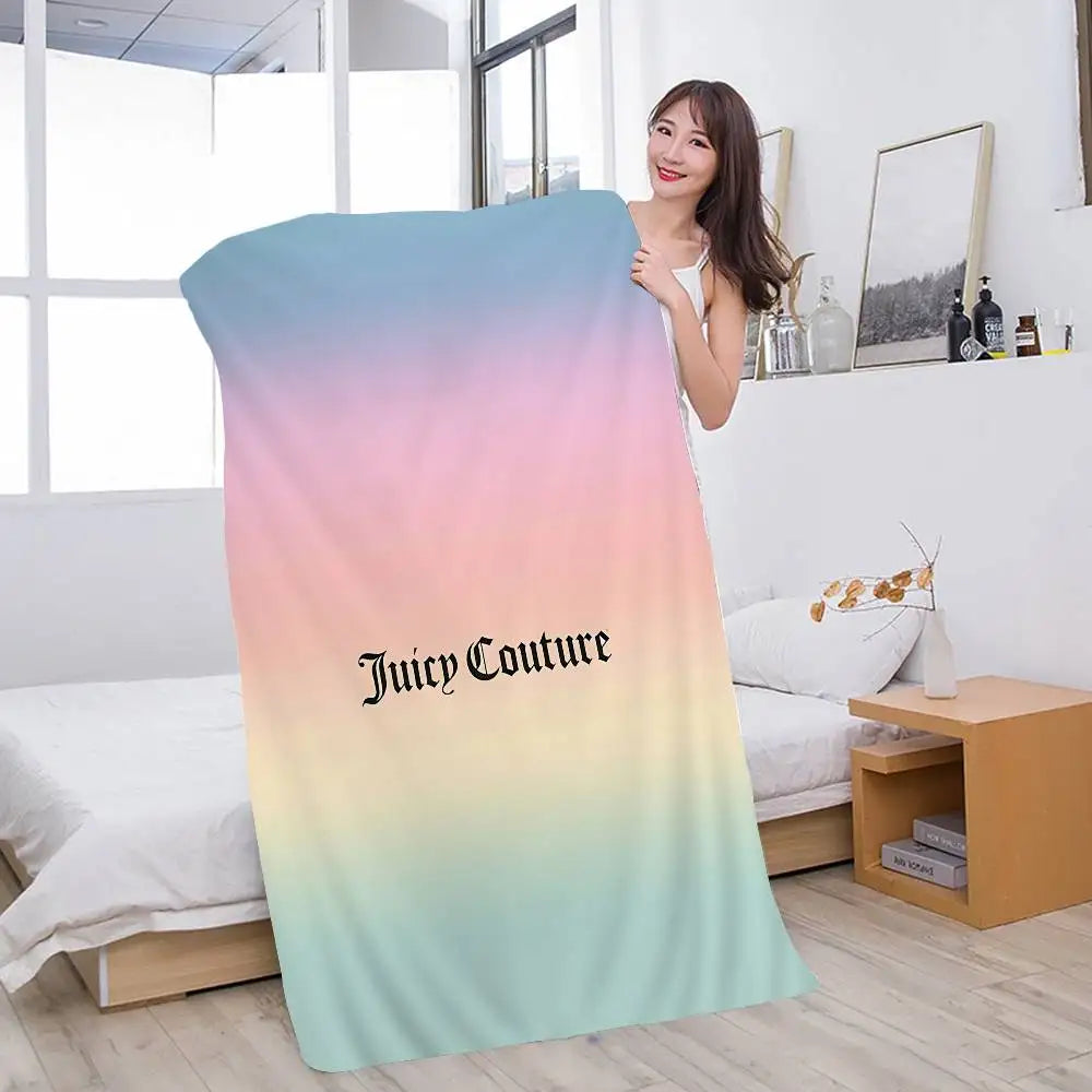Serviette de plage J-Juicy Logo C-CoutureS-S, serviette de bain colorée pour fille, en microfibre, séchage rapide, personnalisable, anti-sable, idéale pour la plage, le yoga, la salle de sport et la piscine.