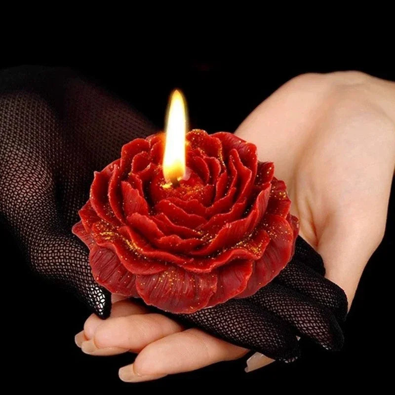 Bougie parfumée pivoine basse température (48 °C) pour couples, Saint-Valentin, cire de soja à basse température, bougie Atmosphere pour adultes