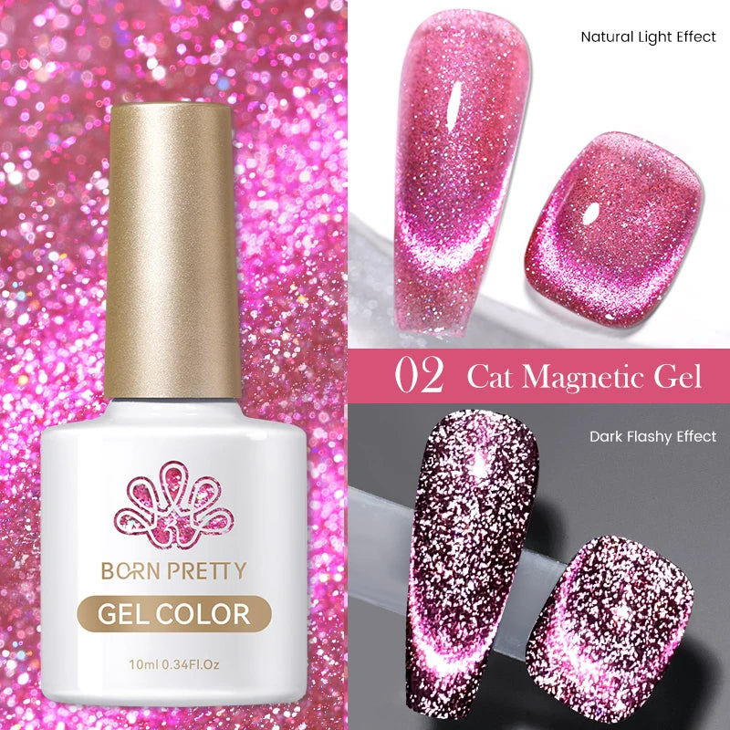 BORN PRETTY 117 Couleurs Vernis à Ongles Gel Magnétique Chat 10ml Vernis Couvrance Totale Semi-Permanent Manucure Super Magnifique