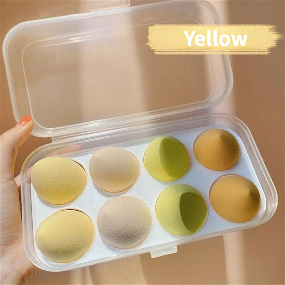 4/8 éponges à maquillage, éponges à maquillage, houppettes cosmétiques douces pour fond de teint et poudre, accessoires de maquillage pour femmes, outils de beauté