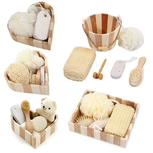 Coffret cadeau spa de douche en forme de cœur, accessoires de salle de bain de qualité spa, idéal pour les mariages, les fêtes et les occasions spéciales.