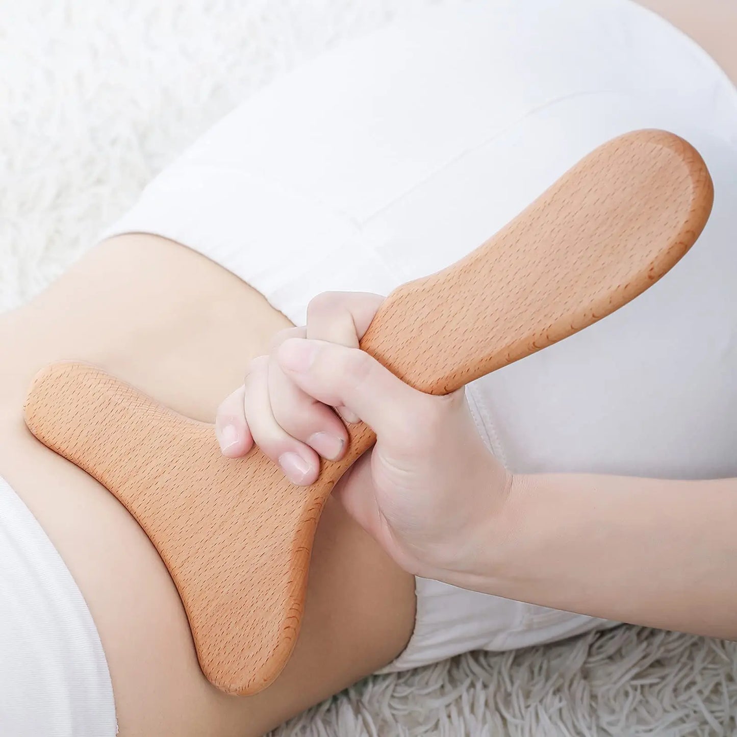 1 ou 3 rouleaux de massage en bois pour drainage lymphatique, outils de massage Gua Sha en bois pour le remodelage corporel
