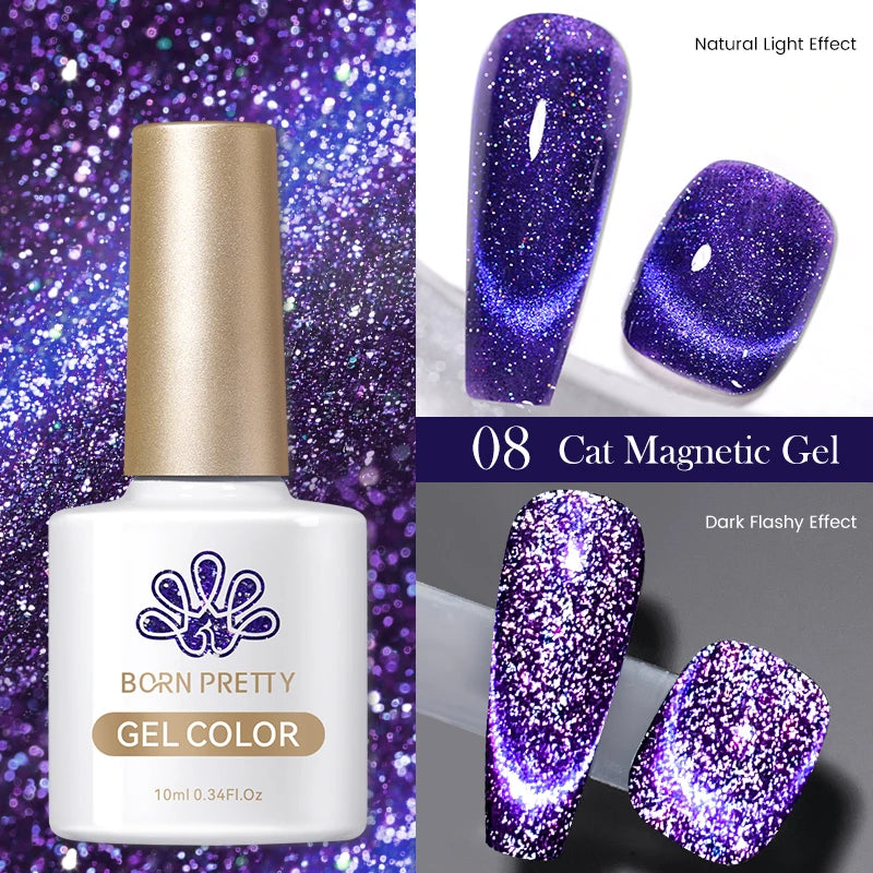 BORN PRETTY 117 Couleurs Vernis à Ongles Gel Magnétique Chat 10ml Vernis Couvrance Totale Semi-Permanent Manucure Super Magnifique