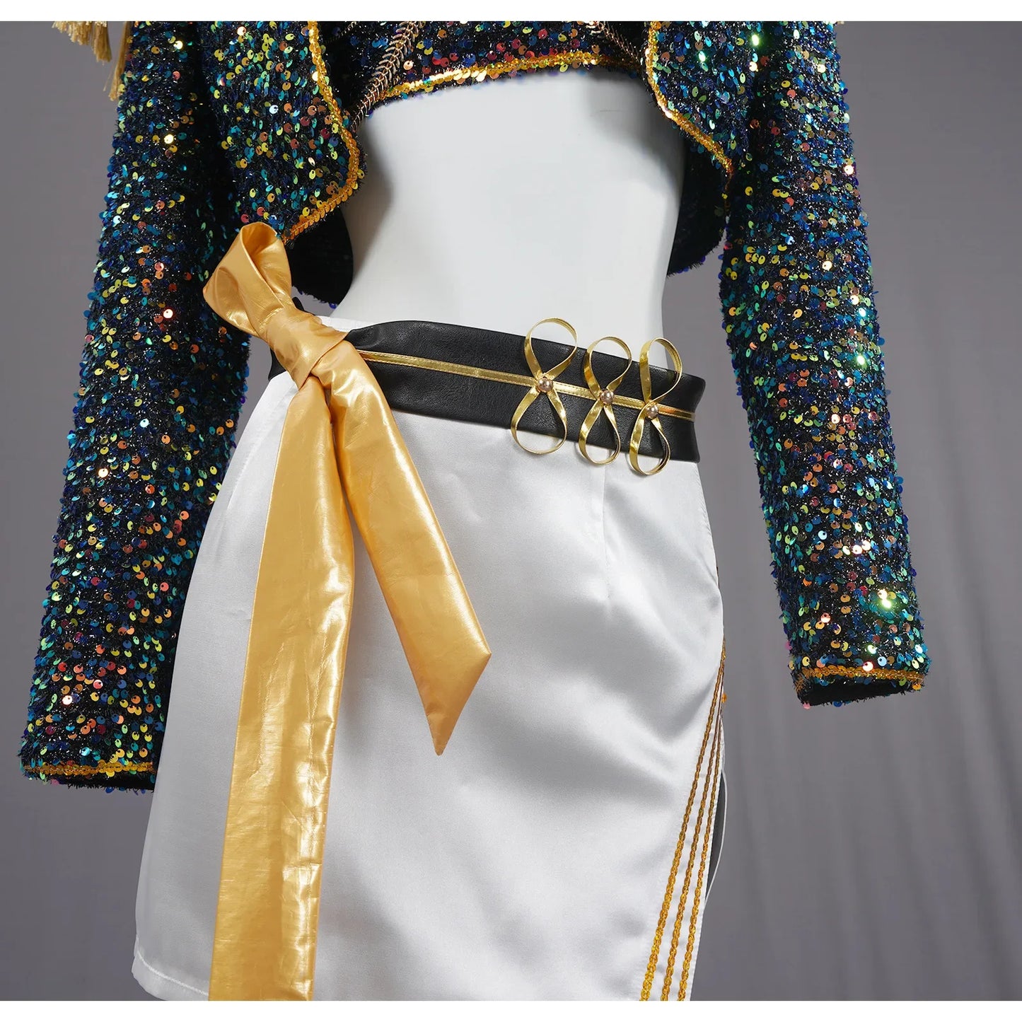Costume de cosplay pailleté pour enfants K-Pop Demon Hunters Rumi Zoey Mira, uniforme blanc, tenue Huntrix pour filles,