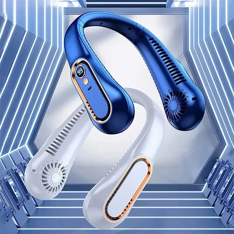 Ventilateur de plafond portable rechargeable USB, petit modèle, idéal pour les étudiants, les bureaux et le sport. Affichage numérique. Ventilateur de plafond suspendu.