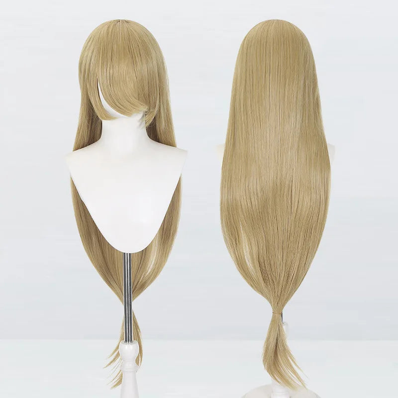 Perruque synthétique pour cosplay, 120 cm de long, lisse, multicolore, avec queue de loup inspirée de la mante religieuse et du renard, idéale pour une soirée costumée d'anime.