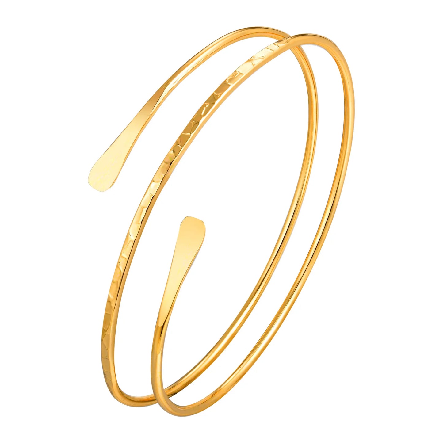 Bracelet manchette pour femme, bracelet minimaliste plaqué or, bijou de bras tendance pour soirée