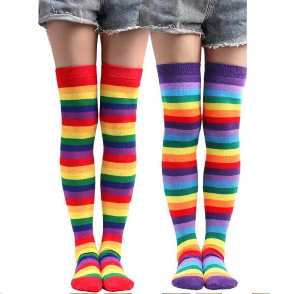 1/6 paires de bas rayés pour femmes, chaussettes hautes japonaises tendance, chaussettes fines et chaudes à rayures noires et blanches