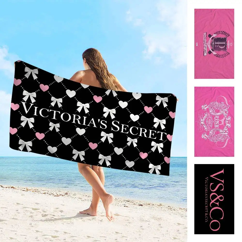 Serviette de plage/natation V-Victorias-Fashion-S-Secret Anime, douce et absorbante, idéale pour les voyages, le camping et la salle de sport.