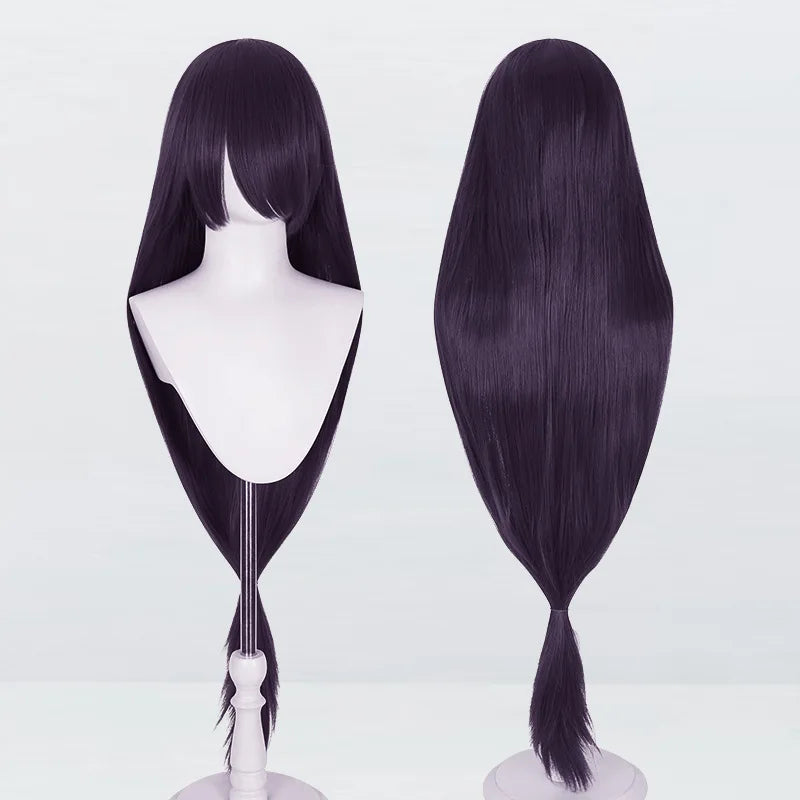 Perruque synthétique pour cosplay, 120 cm de long, lisse, multicolore, avec queue de loup inspirée de la mante religieuse et du renard, idéale pour une soirée costumée d'anime.