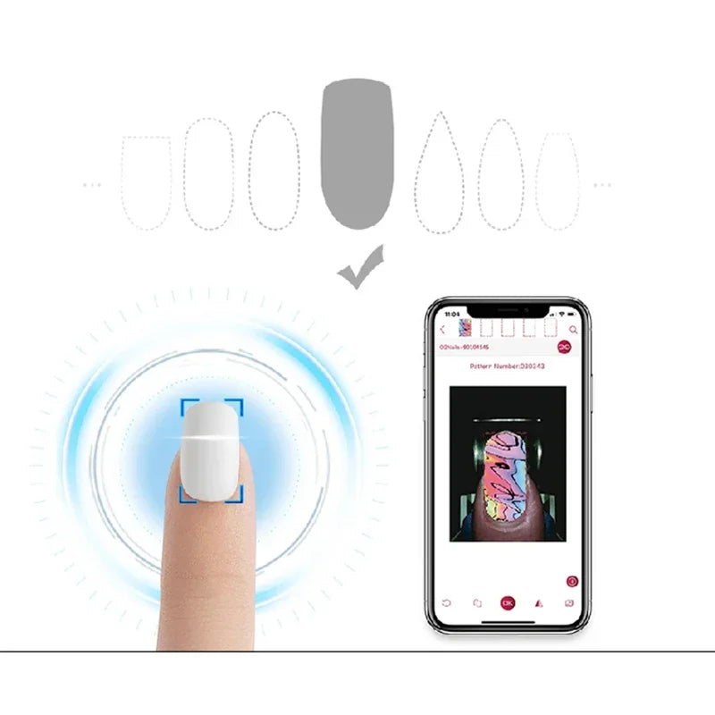 Imprimante à ongles intelligente O2nails Mini, impression 3D couleur automatique pour une manucure professionnelle à domicile, création de designs faciles à réaliser soi-même