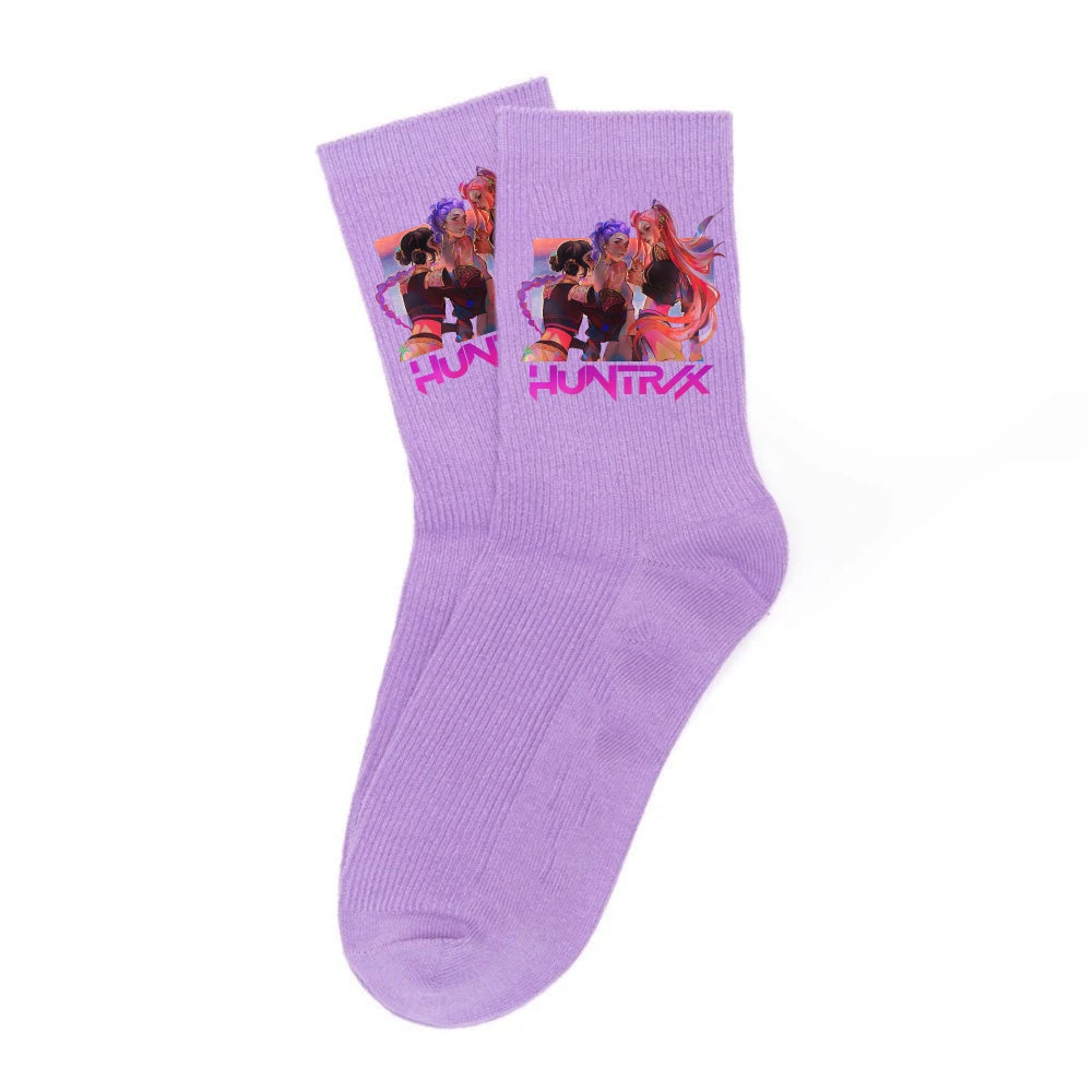 Chaussettes Kpop Demon Hunters neuves, douces, épaisses et chaudes, idéales pour les activités sportives et de plein air, en automne et en hiver, pour filles et enfants. Cadeau d'anniversaire idéal.