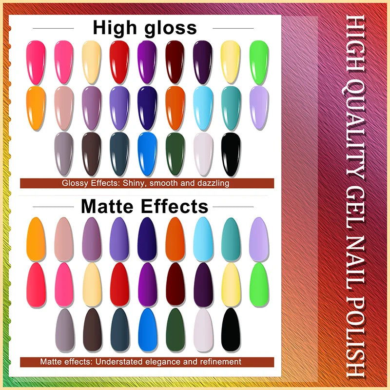Ensemble de 28 vernis à ongles gel en flacon de verre, vernis gel UV semi-permanent rouge et rose, vernis gel multicolores