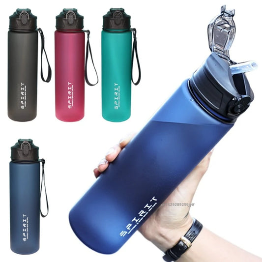 Gourde de 750 ml avec paille, indicateur de temps, grande capacité, en plastique étanche
