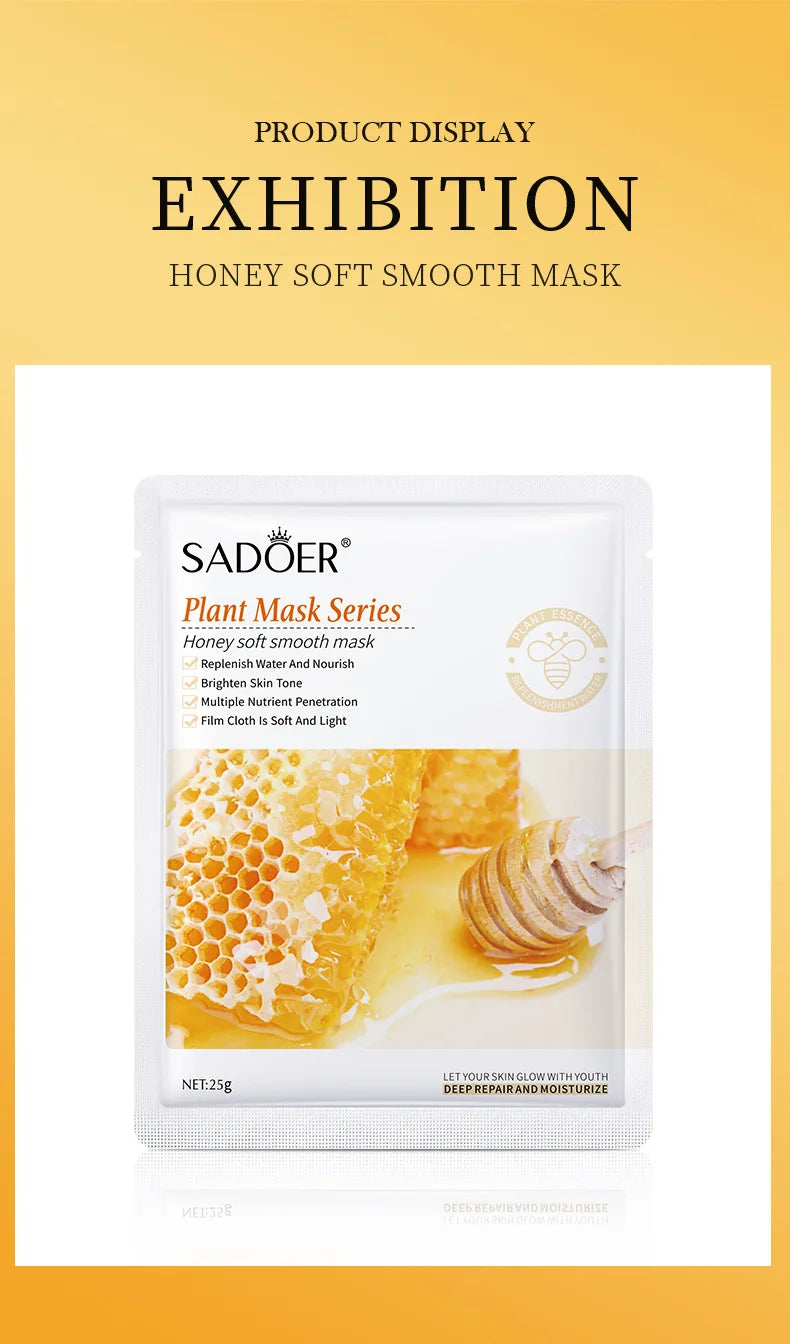 Lot de 8 masques faciaux naturels aux plantes, pour le soin du visage : hydratants, raffermissants et nourrissants.
