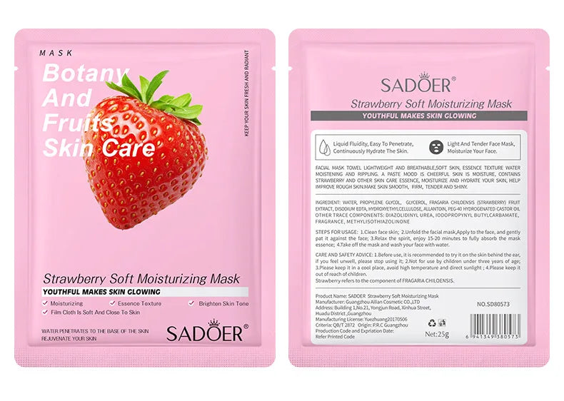 Lot de 8 masques faciaux naturels aux plantes, pour le soin du visage : hydratants, raffermissants et nourrissants.