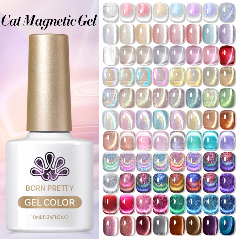 BORN PRETTY 117 Couleurs Vernis à Ongles Gel Magnétique Chat 10ml Vernis Couvrance Totale Semi-Permanent Manucure Super Magnifique