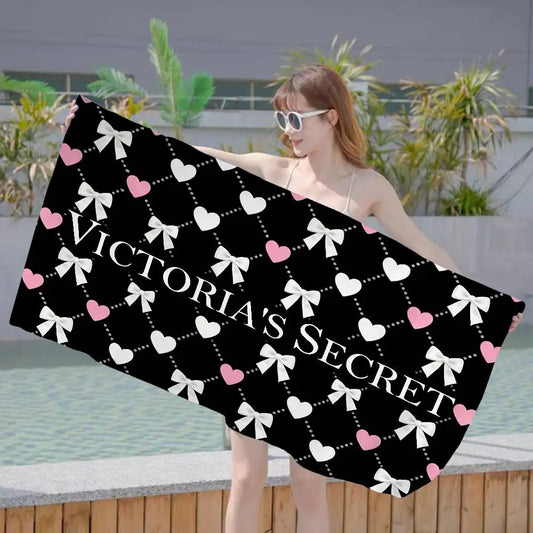 Serviette de plage/natation V-Victorias-Fashion-S-Secret Anime, douce et absorbante, idéale pour les voyages, le camping et la salle de sport.
