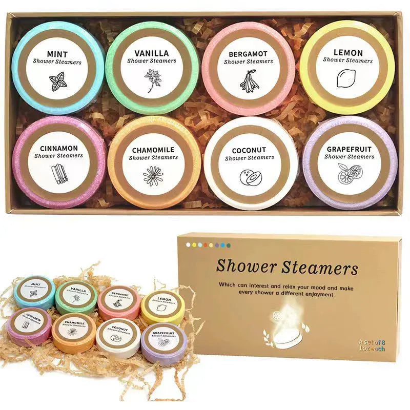 Lot de 8 bombes de bain pour spa, hôtel et maison, pour le bain, la douche et les soins du corps. Convient aux femmes et aux hommes.