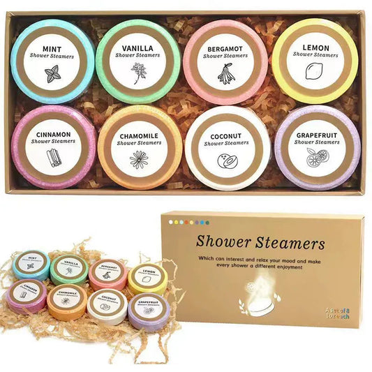 Lot de 8 bombes de bain pour spa, hôtel et maison, pour le bain, la douche et les soins du corps. Convient aux femmes et aux hommes.