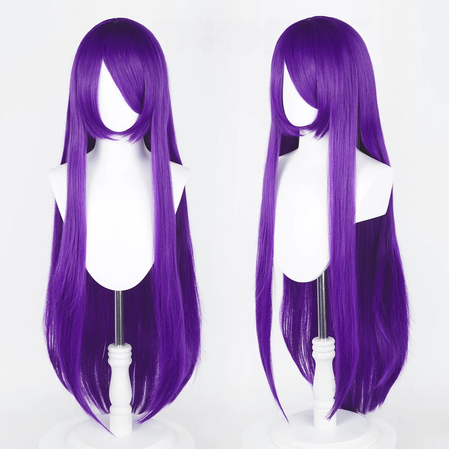Perruque synthétique pour cosplay, 120 cm de long, lisse, multicolore, avec queue de loup inspirée de la mante religieuse et du renard, idéale pour une soirée costumée d'anime.