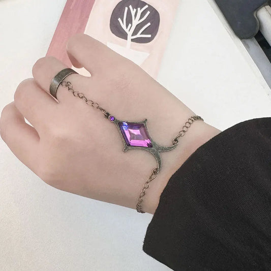 Bracelet Akemi Homura pour femme, strass, joncs, bijoux de couple, métal, Puella Magi Madoka Magica Bague Femme