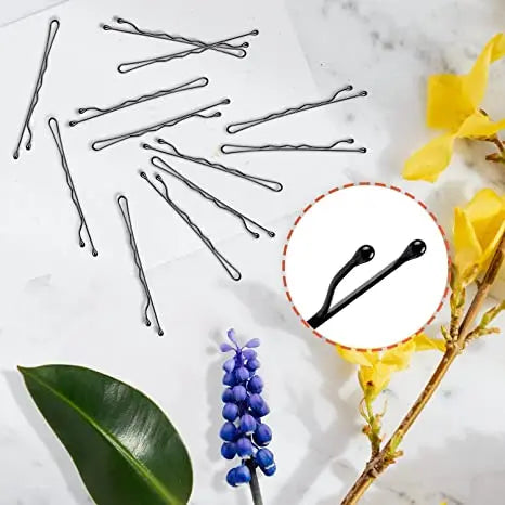 60/120 épingles à cheveux noires pour femmes, pinces à cheveux invisibles pour cheveux bouclés, barrettes jetables pour mariées.