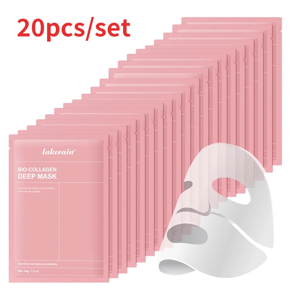 Masque visage bio-collagène en profondeur - Réduit les pores - Hydratation intense - Soin de nuit - Hydratation, fraîcheur et éclat