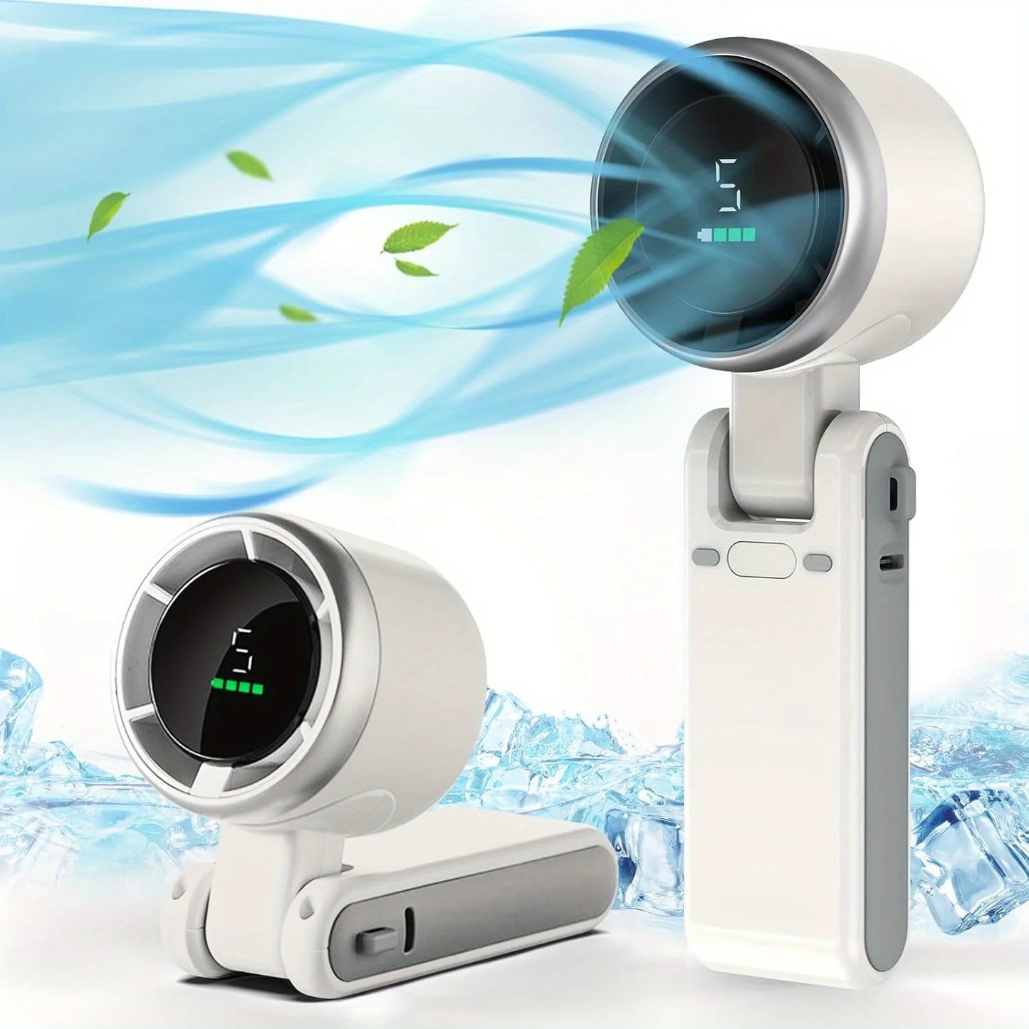 Ventilateur 3 en 1, 5 vitesses, batterie lithium rechargeable 3600 mAh, chargement USB, mini ventilateur de voyage